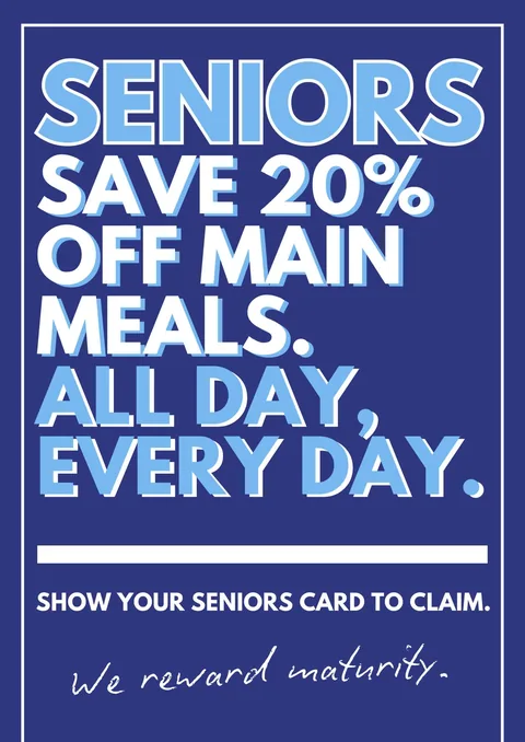 Seniors Discount poster